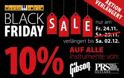 Black Friday Sale – 10% auf PRS und Gibson