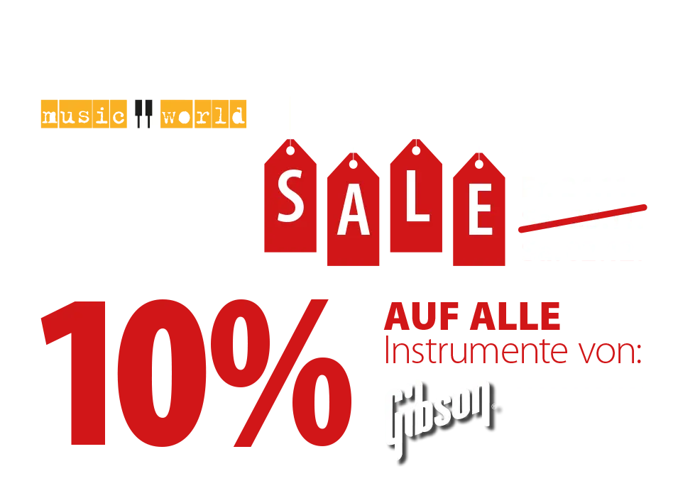 music world Black Friday Sale - 10% auf alle Gibson & PRS Instrumente