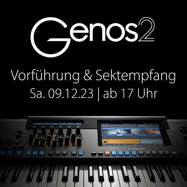 Genos2-Vorführung 9.12.23 ab 17 Uhr bei music world