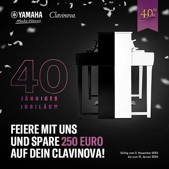 40 Jahre Yamaha - 250 Euro auf Clavinova geschenkt