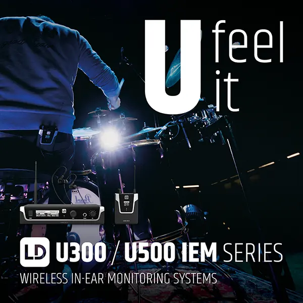 LD Systems InEar-System - Teilansicht eines Schlagzeugers von hinten